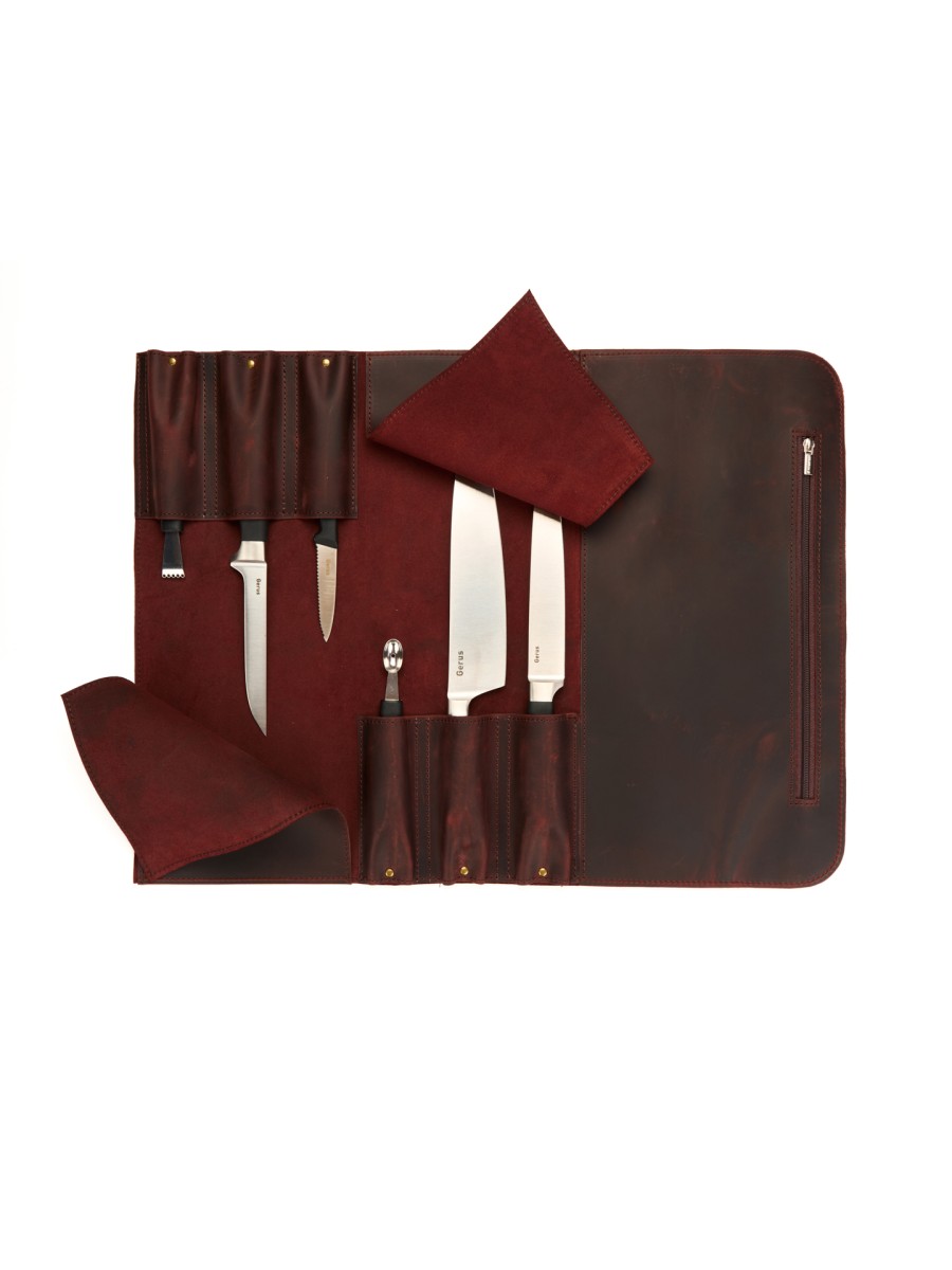 ROLL-LR570 - КОЖАНАЯ СУМКА СКРУТКА ДЛЯ НОЖЕЙ