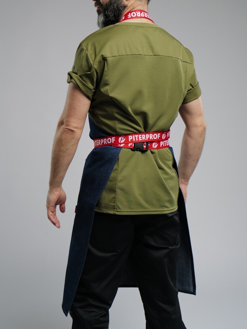 F1J-ФАРТУК ПОВАРСКОЙ ИЗ ДЖИНСЫ