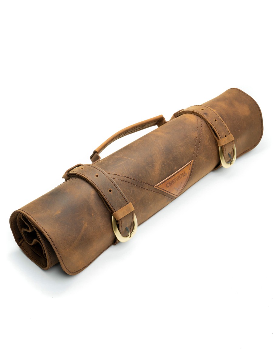 ROLL-LR559 - КОЖАНАЯ СУМКА СКРУТКА ДЛЯ НОЖЕЙ