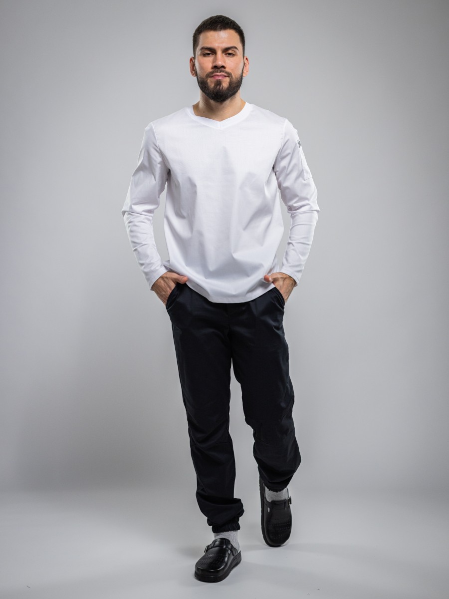 383WN - ПОВАРСКОЙ КИТЕЛЬ ЛОНГСЛИВ