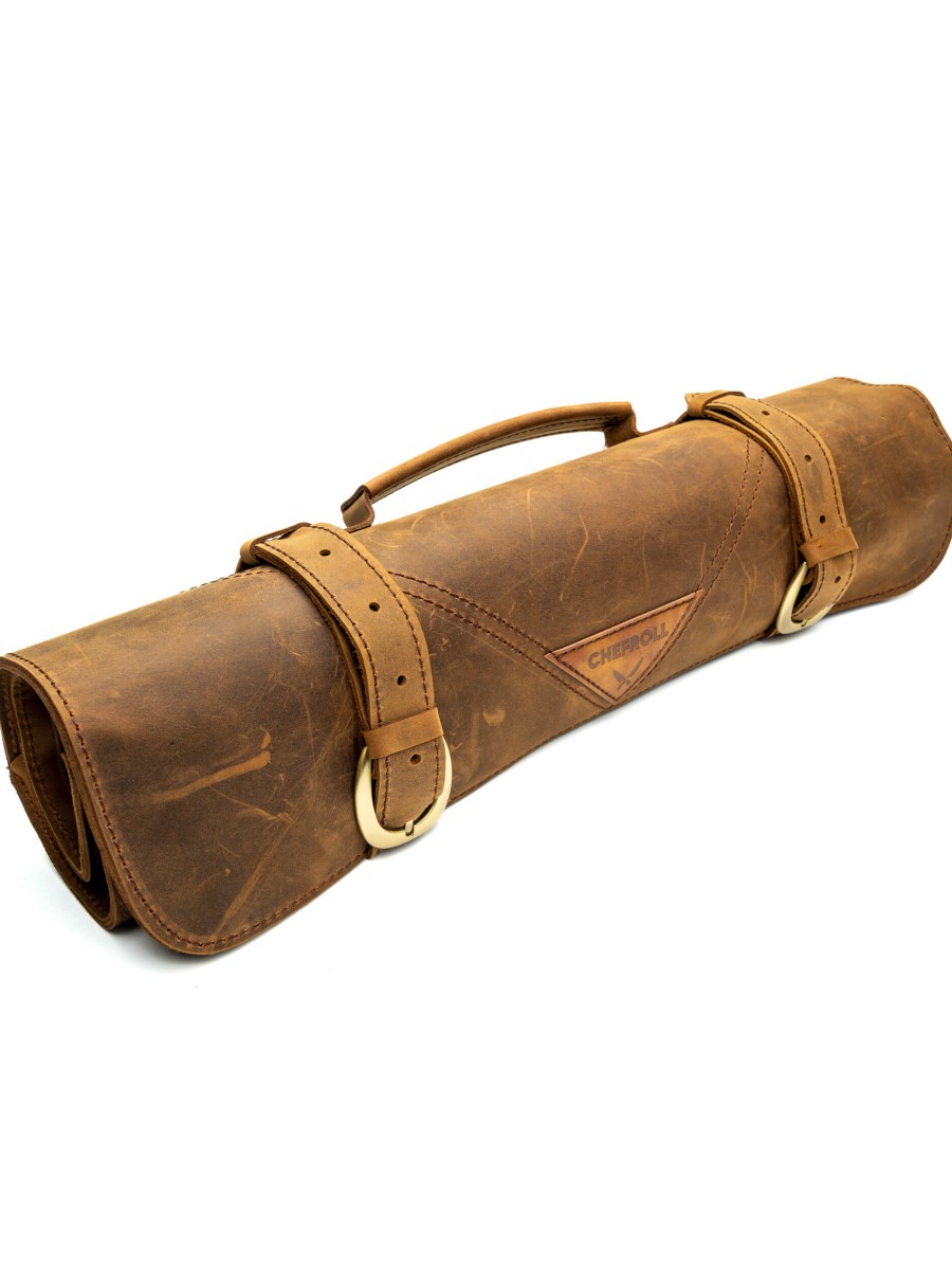 ROLL-LR749 - КОЖАНАЯ СУМКА СКРУТКА ДЛЯ НОЖЕЙ