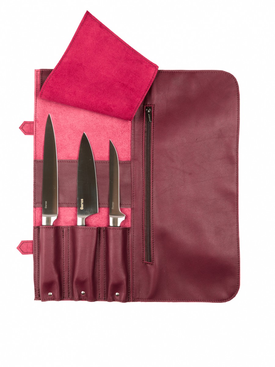 LRE302-КОЖАНАЯ СУМКА СКРУТКА ДЛЯ НОЖЕЙ